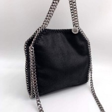 STELLA MCCARTNEY FALABELLA Mini Tote Handbag 2way Chain Black New