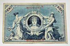 Reichsbanknote 100 Mark 7. Februar 1908. Rotes Siegel