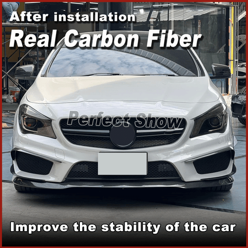 Pinna paraurti in carbonio Flaps Flips Canard per Mercedes C117 W117 CLA45 - Foto 2 di 13
