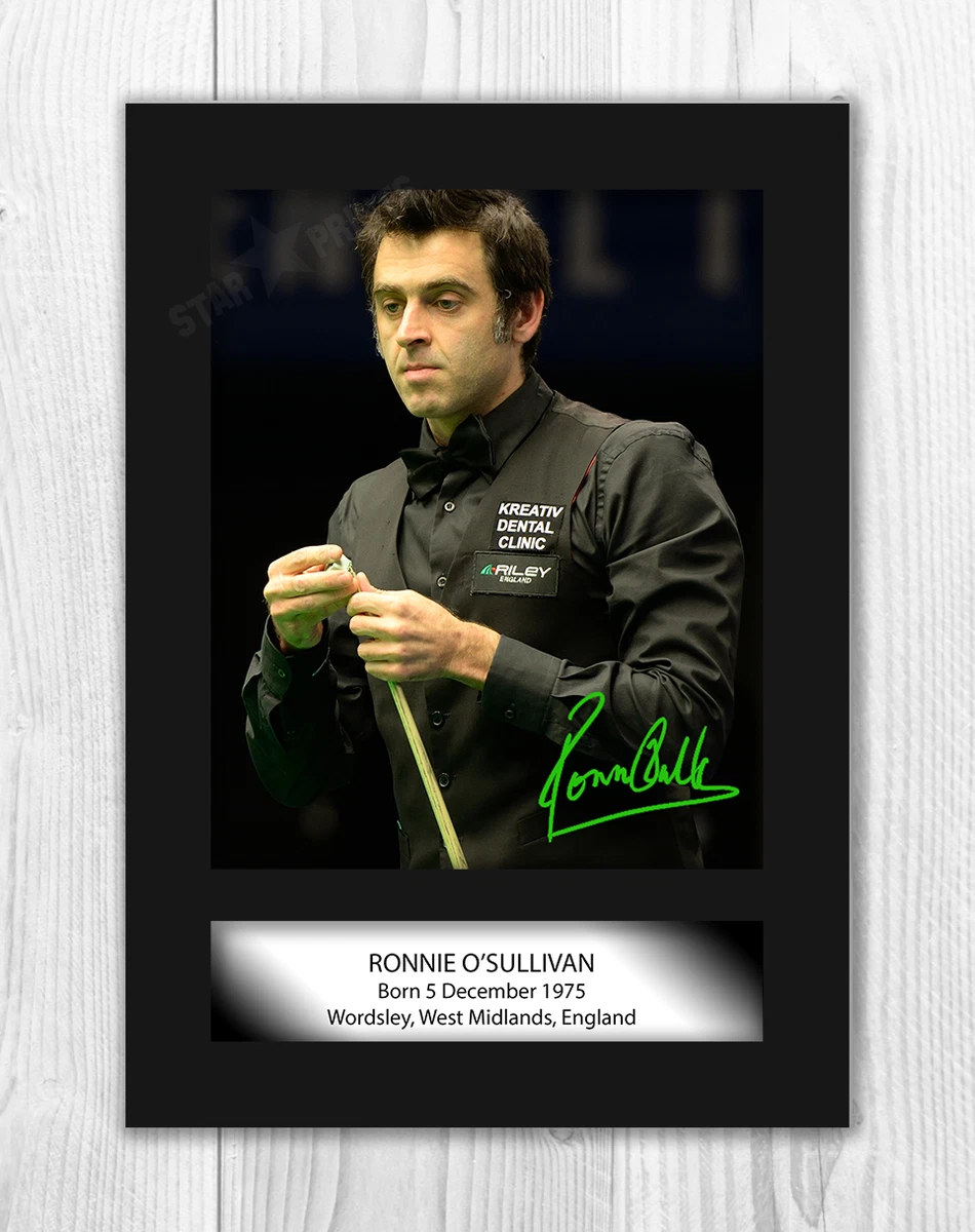 HWC Trading Ronnie O'Sullivan Gift Signed FRAMED A4 Printed Autograph