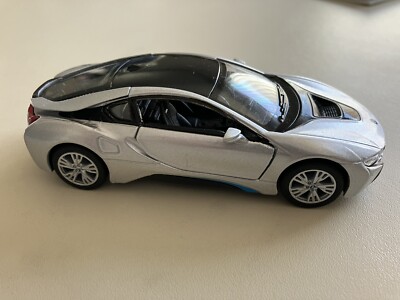 Kinsmart 5'' Die-cast BMW i8 Hybrid Sports Car (Silver) 1/36 Scale 5379