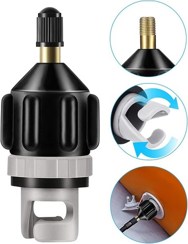 SUP Pumpenadapter aufblasbar Boot Luftventil Adapter Paddelbrett für Kanu Kajak - Bild 4 von 12