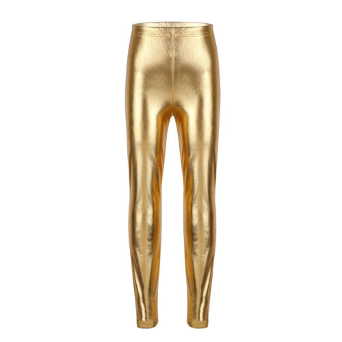 Mädchen Metallic Tanz Sport Training Yoga Leggings Strumpfhose Kinderstrumpfhose - Bild 20 von 37