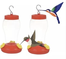 Garden Hanging Hummingbird Nectar Feeders 2 Pack ~~ ALWAYS MAILED IN A BOx