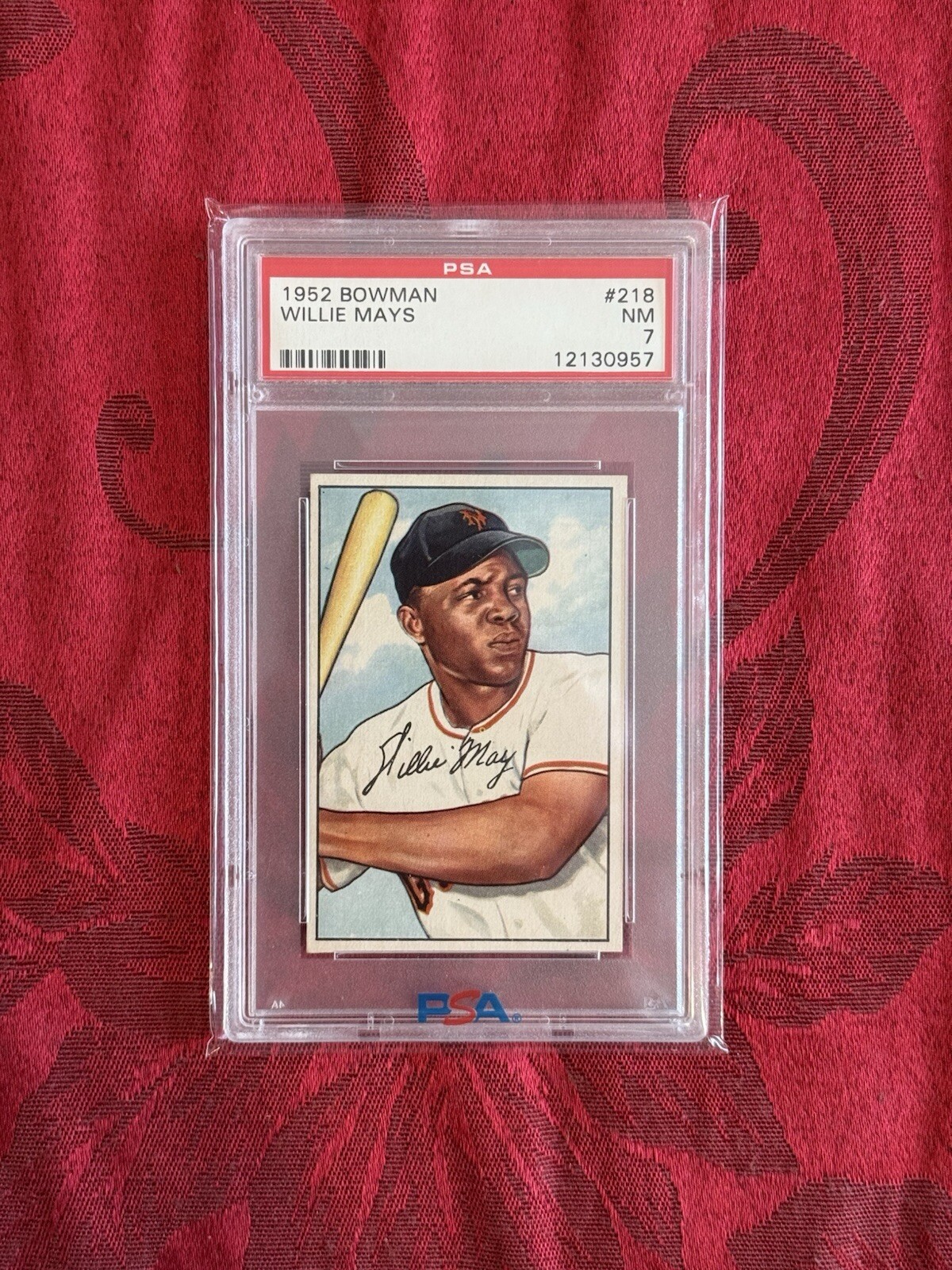 1952 BOWMAN #218 WILLIE MAYS PSA 7 - Beautiful Card