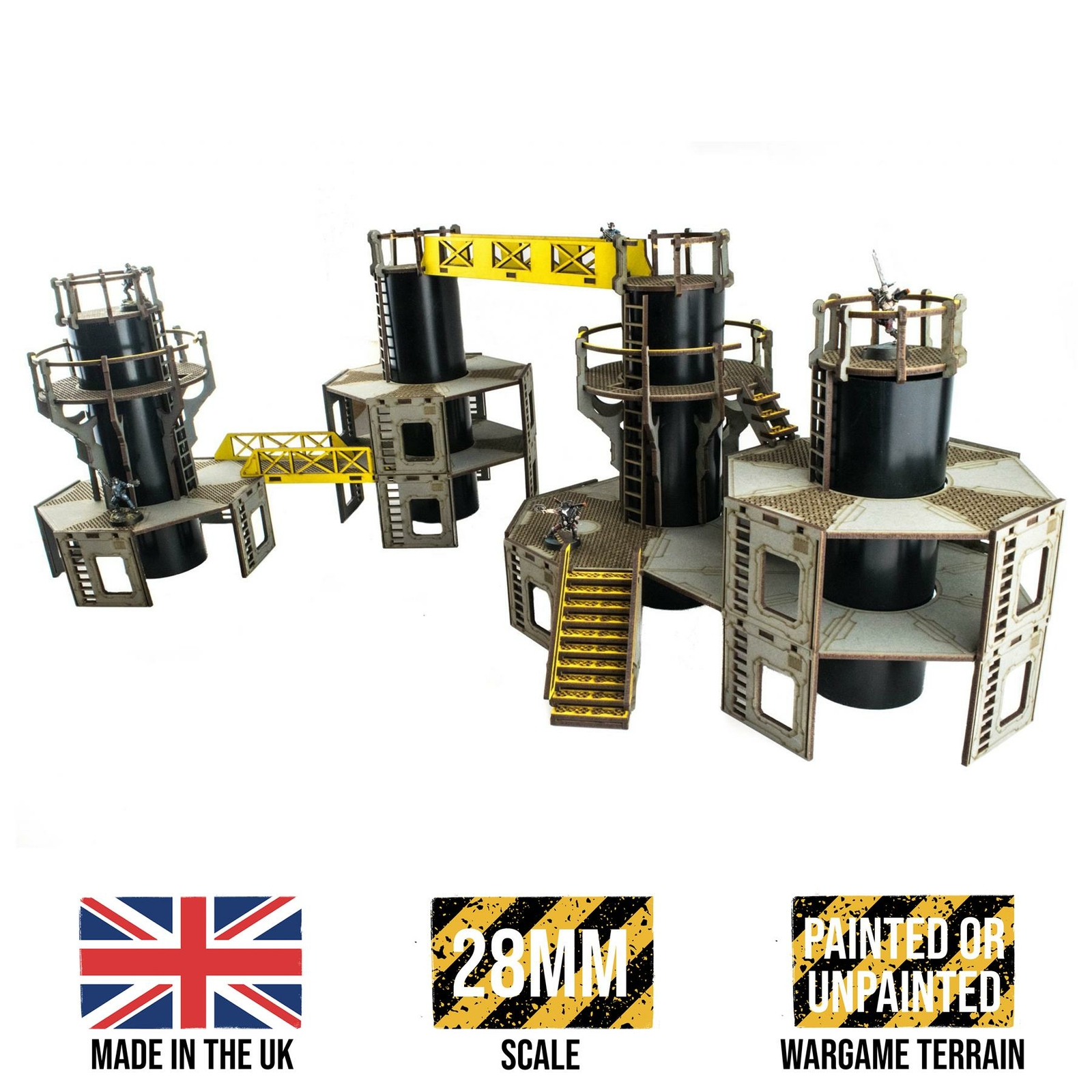 Sci fi Hive Industrial Skirmish Terrain Wargame Refinery 1 & 2