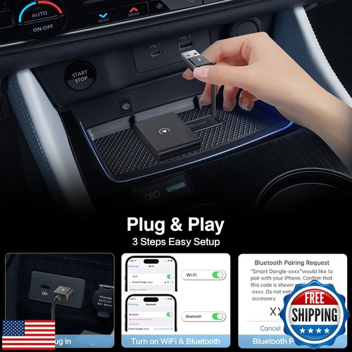 Wireless CarPlay Adapter for Apple Devices 2025 Upgrade, Converts Wired to Wi - Picture 5 of 5