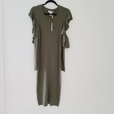 Max Studio Speciality Products Olive Renee Sweater Long Sleeves Dress Size M