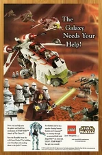2002 LEGO Star Wars Attack of the Clones Vintage Print Ad/Poster Toy Art 00s
