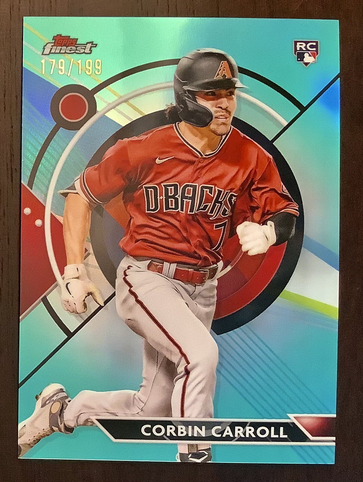 2023 Topps Finest Corbin Carroll Aqua Refractor Rookie /199 #24 RC SP Dbacks