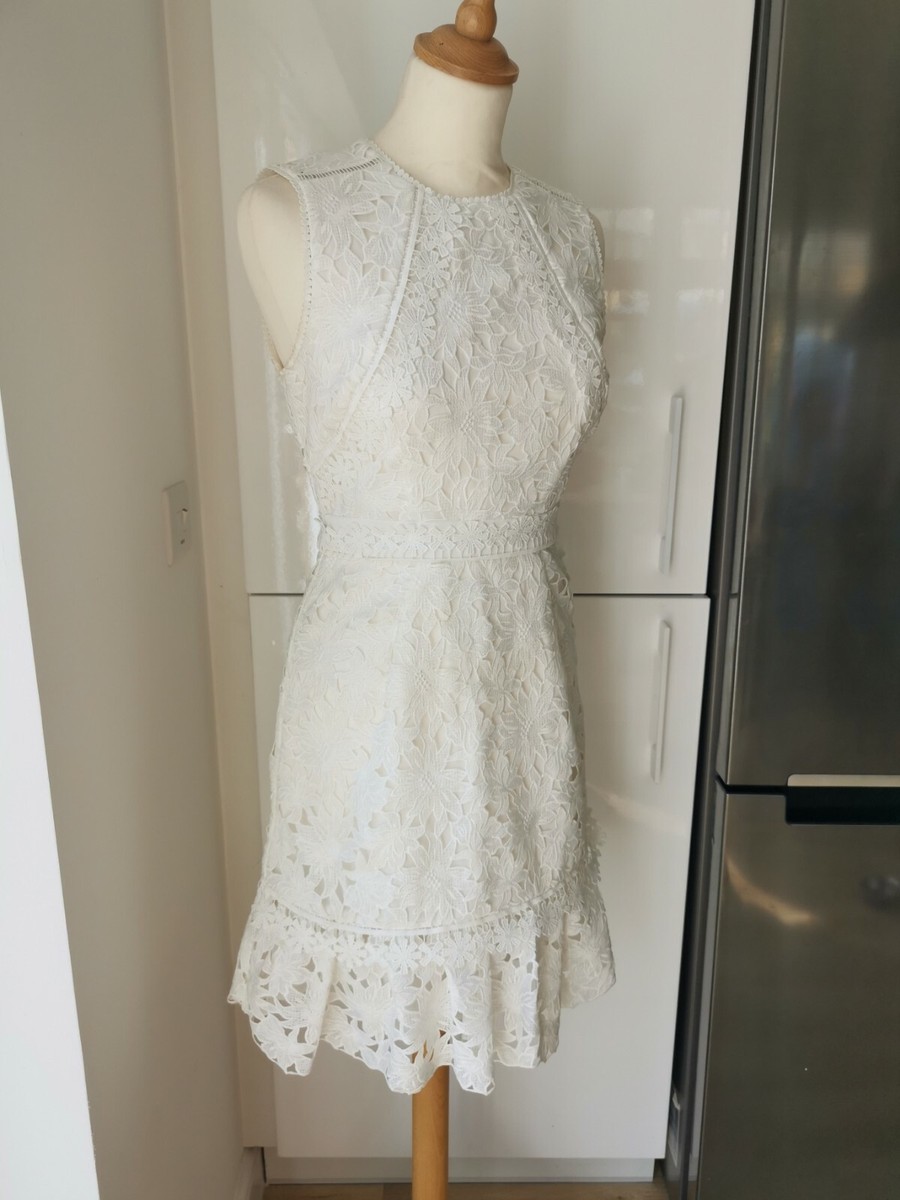 Whistles Lace White Dress Uk 6 Us 2 Eu 34 | eBay UK