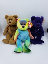 Original, Very Rare Princess Diana, Curly, and Garcia beanie babies, tag errors!