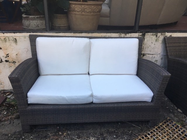 Outsunny 4 Piece Cushioned Outdoor Rattan Wicker Sofa Sectional Patio Furniture Set 841 086 For Sale Online Ebay