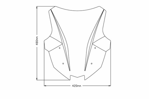 Kawasaki Ninja 1000SX Black Sports Screen Puig 20471N - Picture 2 of 2