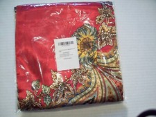 BEAUTIFUL LADY'S SCARF 41X41 2 PACK RED GOLD GREEN, BLACK GOLD GREEN 2PK
