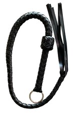 Bondage BDSM Leder Bullen Peitsche 105cm schwarz kurze Version