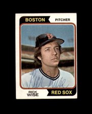 Rick Wise Signed 1974 Topps Boston Red Sox Autograph