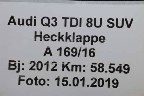 Hayon Vitre Coffre Hayon Orange Audi Q3 8U - Afbeelding 9 van 9