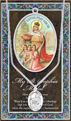 CHOOSE FRM 62 Pewter Patron Saint Medal on Chain Necklace Confirmation Gift NEW! - Picture 63 of 71