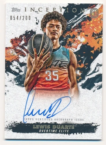 LEWIS DUARTE 2021 TOPPS INCEPTION ORANGE #IA-LD2 SP AUTO AUTOGRAPH #054/200