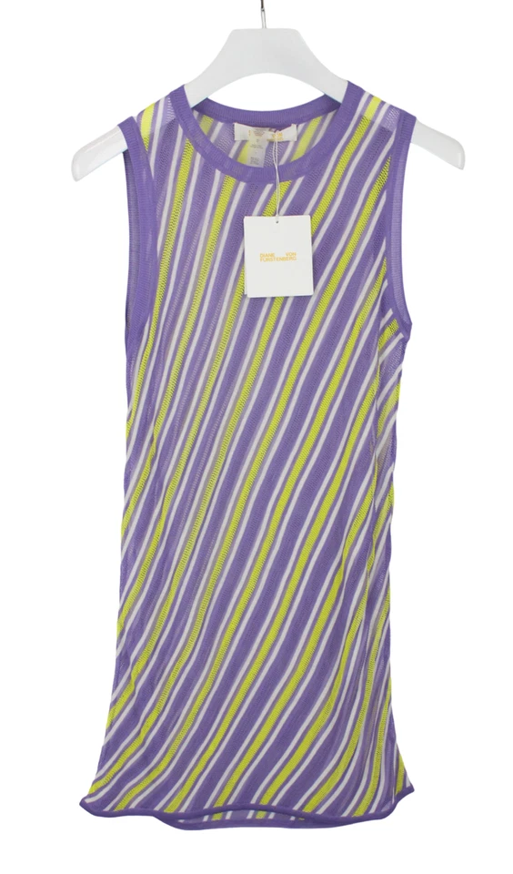 Diane Von Furstenberg Kleid Damen XS Ärmellos Merino Wollmischung Strand Strick - Bild 1 von 4