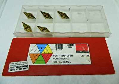 5x Wendeplatten Plansee Tizit VCMT 160404EN-SM CTC1135 P35 M25 Carbide inserts