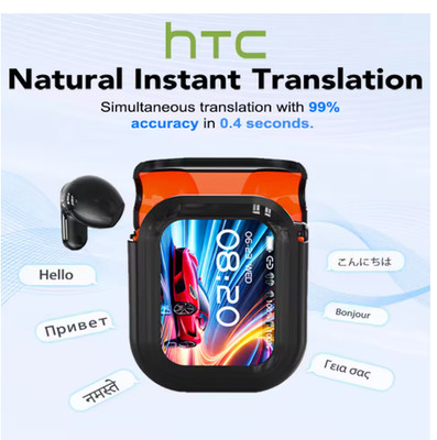 HTC NE20 Bluetooth 6.0 Wireless Earbuds AI Translator OWS LCD Touch Kopfhörer