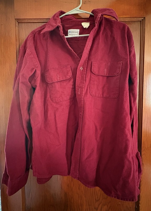 Five Brother Men's XL Burgundy Flannel Long Sleeve Button-Up w/ Pockets