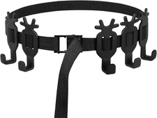 Waterproof Aluminum Treestand Hooks with Quick-Release Straps - 5 Pack