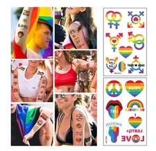 Kids Temporary Tattoo  RAINBOW  HEART  Tattoo Sticker