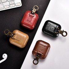 Leather Case For Apple Airpods  Dust-proof Retro Protective Cover