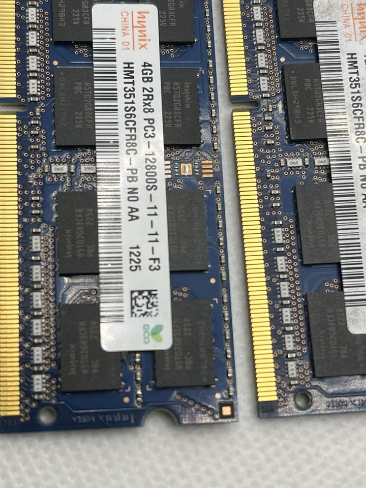 Hynix 4GB 2Rx8 PC3-12800S-11-11-F3 HMT351S6CFR8C Laptop Memory, Set of 2 - Image 2 of 4