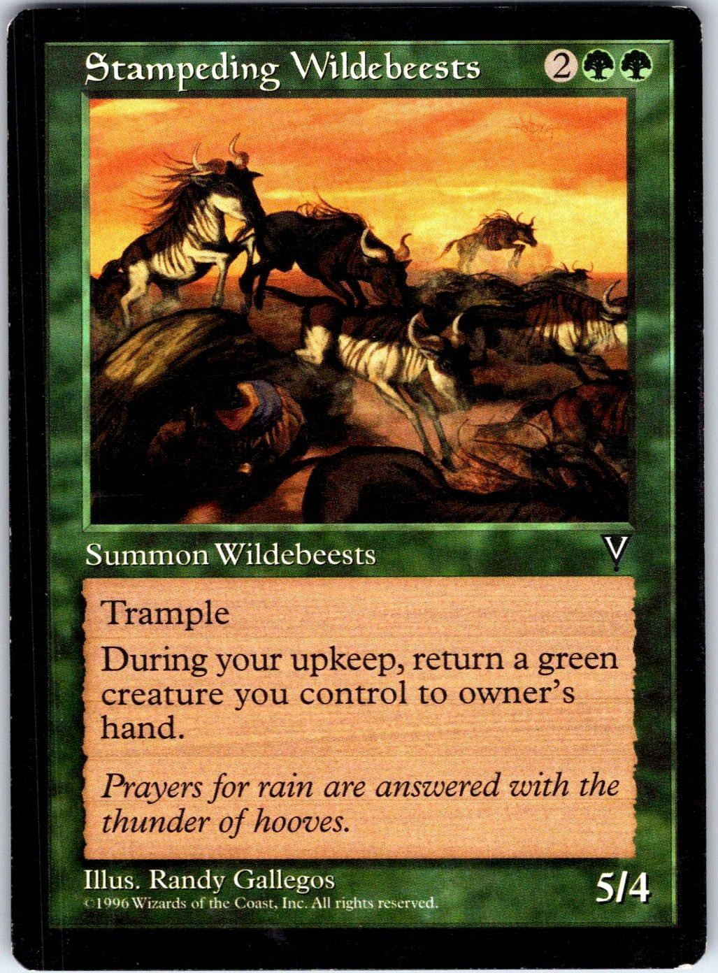 Stampeding Wildebeests Uncommon Visions Magic: The Gathering Near Mint