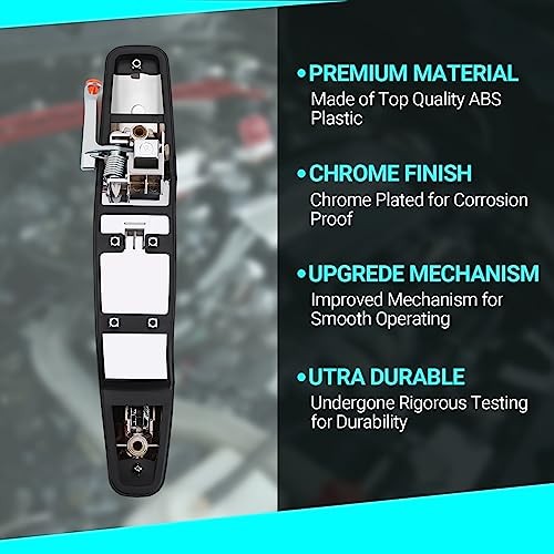 Exterior Chrome Door Handle, Front Passenger Side, Compatible with 2007-2014 
