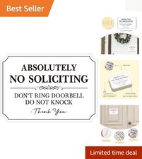 Elegant No Soliciting Sign for Front Door - Self-Adhesive Vinyl Sticker