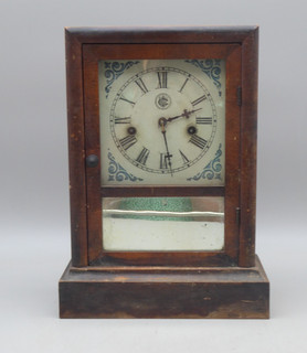 C Antico Orologio Americano Waterbury Co Mantel Clock Progetto Restauro