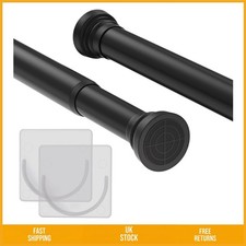 Sturdy Extendable Tension Shower Curtain Pole Non Slip Rust Proof 80-204cm 1pc