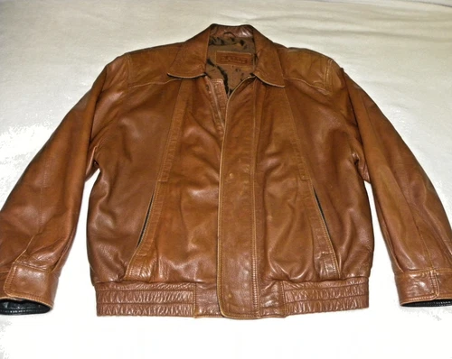 BALLY Italy Vintage Leather Bomber Jacket-Premium Hide-Rare 80s/90s Designer 38  - product listing photo