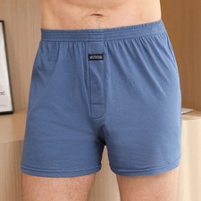 Men's 100 Cotton Pajama Shorts Elastic Waist Casual Summer Sleepwear Bottoms