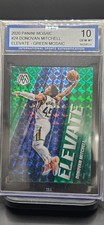 2020-21 Panini Mosaic - Elevate Donovan Mitchell #24 Green Mosaic Prizm ISA 10