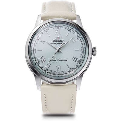 Orient Bambino 38 RN-WK0002E Solar Powered Classic Leather Band Men Watch NEW