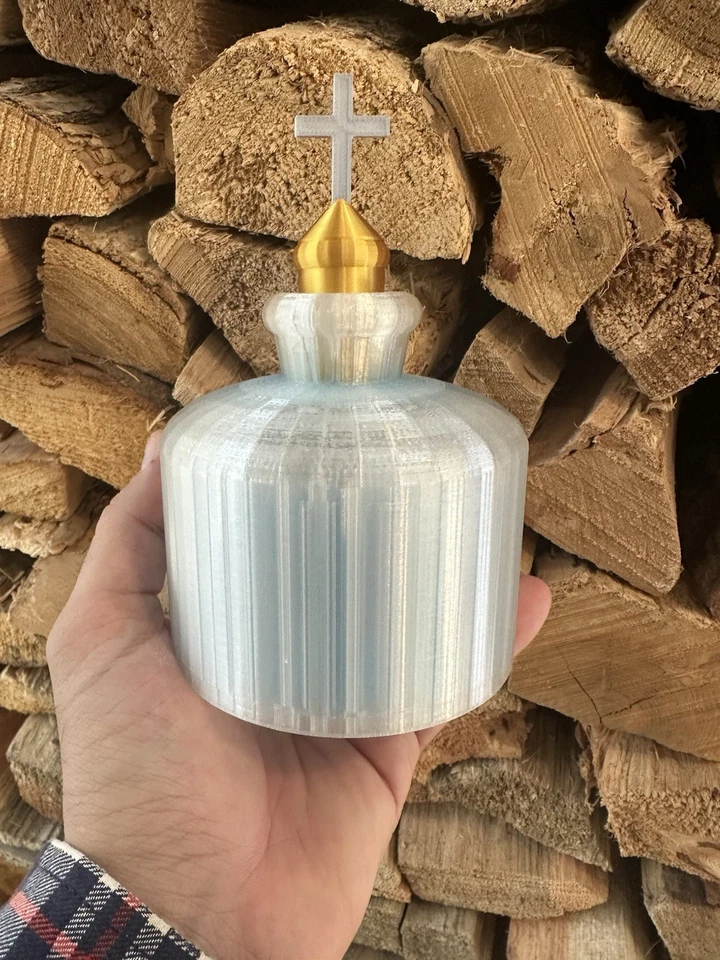 Réplica Castlevania agua bendita cosplay utilería efecto resplandor en la oscuridad Foto 3 de 4