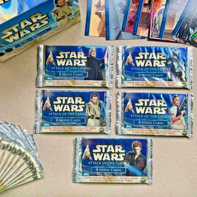 Star Wars - Artwork Set - Attack of the Clones (2002) Trading Cards (5) Booster - Bild 1 von 4