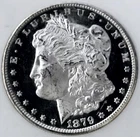 1879 S MORGAN DOLLAR! GEM BU++++! DMPL! FROSTY CAMEO! LIQUID MIRRORS! NR #S1138