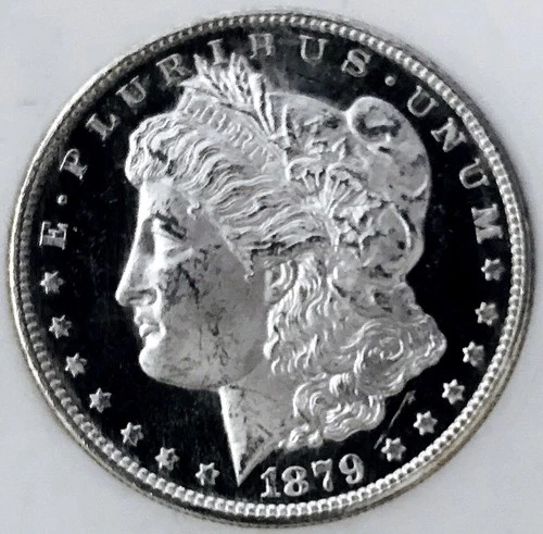 1879 S MORGAN DOLLAR! GEM BU++++! DMPL! FROSTY CAMEO! LIQUID MIRRORS! NR #S1138