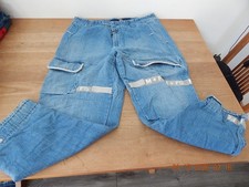 Vintage Marithe Francois Girbaud Jeans Size 40M ins Blue Baggy Shuttle Tape P65