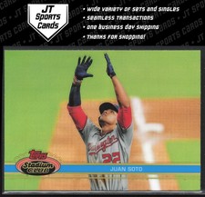 2021 Topps Stadium Club Chrome Juan Soto 220 1991 Design Variation Refractor