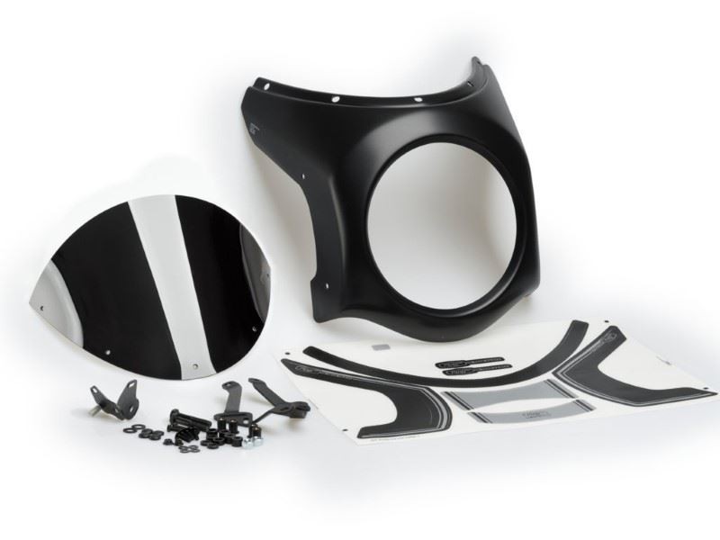 Puig Retro Blk Fairing+Blk Screen 195mm Triumph Street Twin Gold Line 900 21-22