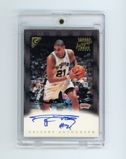 1999-00 Topps Gallery Tim Duncan #TD Gallery Autograph Auto San Antonio Spurs