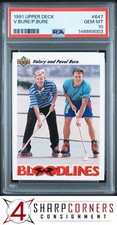 1991 UPPER DECK #647 VALERY BURE-PAVEL BURE PSA 10